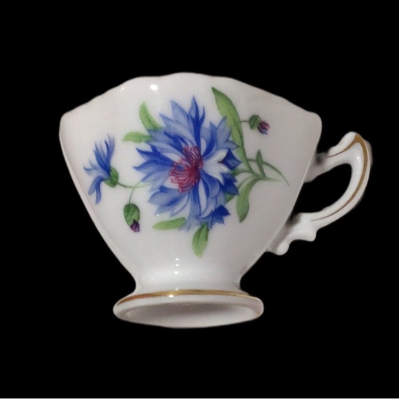 ROSETTI Meadow Belle Hand Painted Tea Cup and Saucer, Blue Flowers - Picture 2 of 8